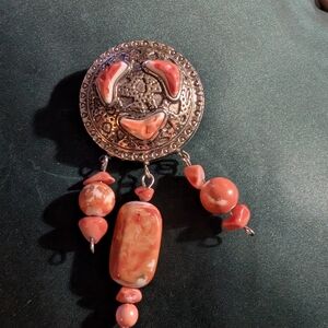 Handcrafted Coral-Tone Pendant Necklace - Women Jewelry #29